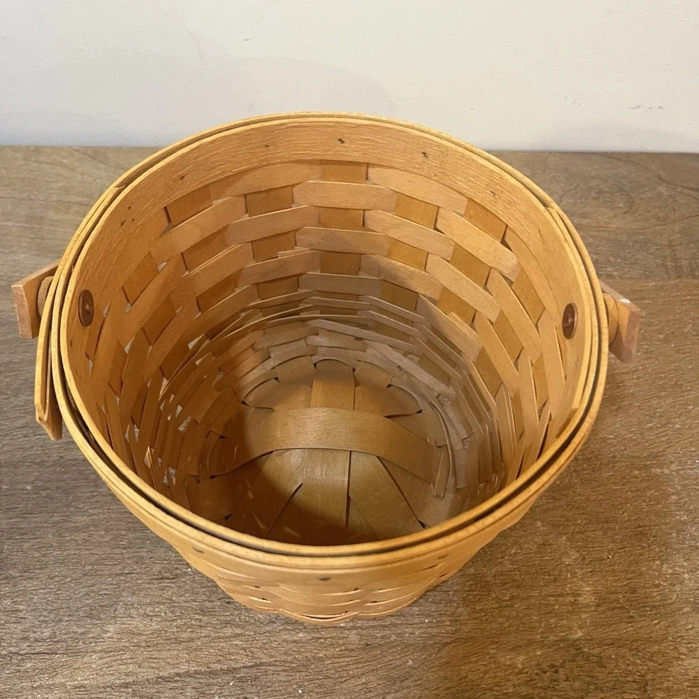 Longaberger 2000 Small Fruit Basket Fruit Medley Liner Protector Handwoven USA